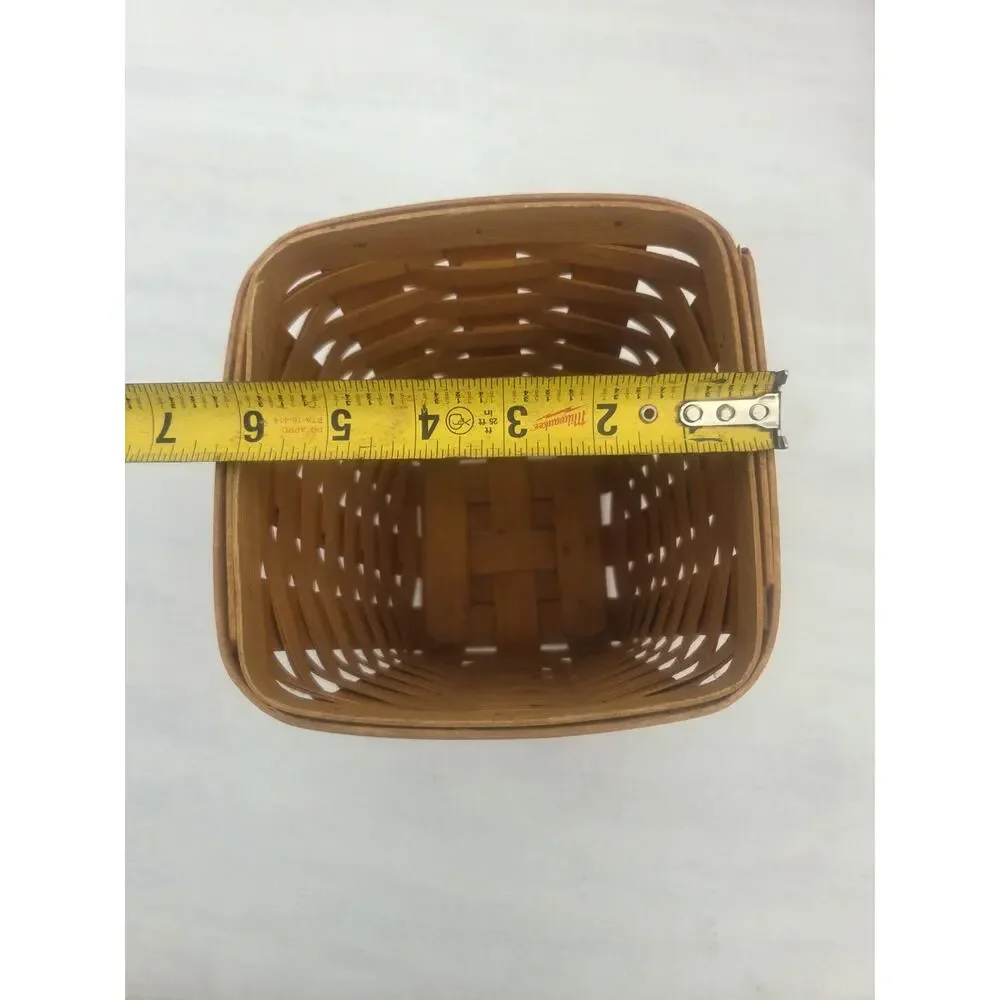 Vintage Longaberger Tall Tissue Basket 2001, No Lid